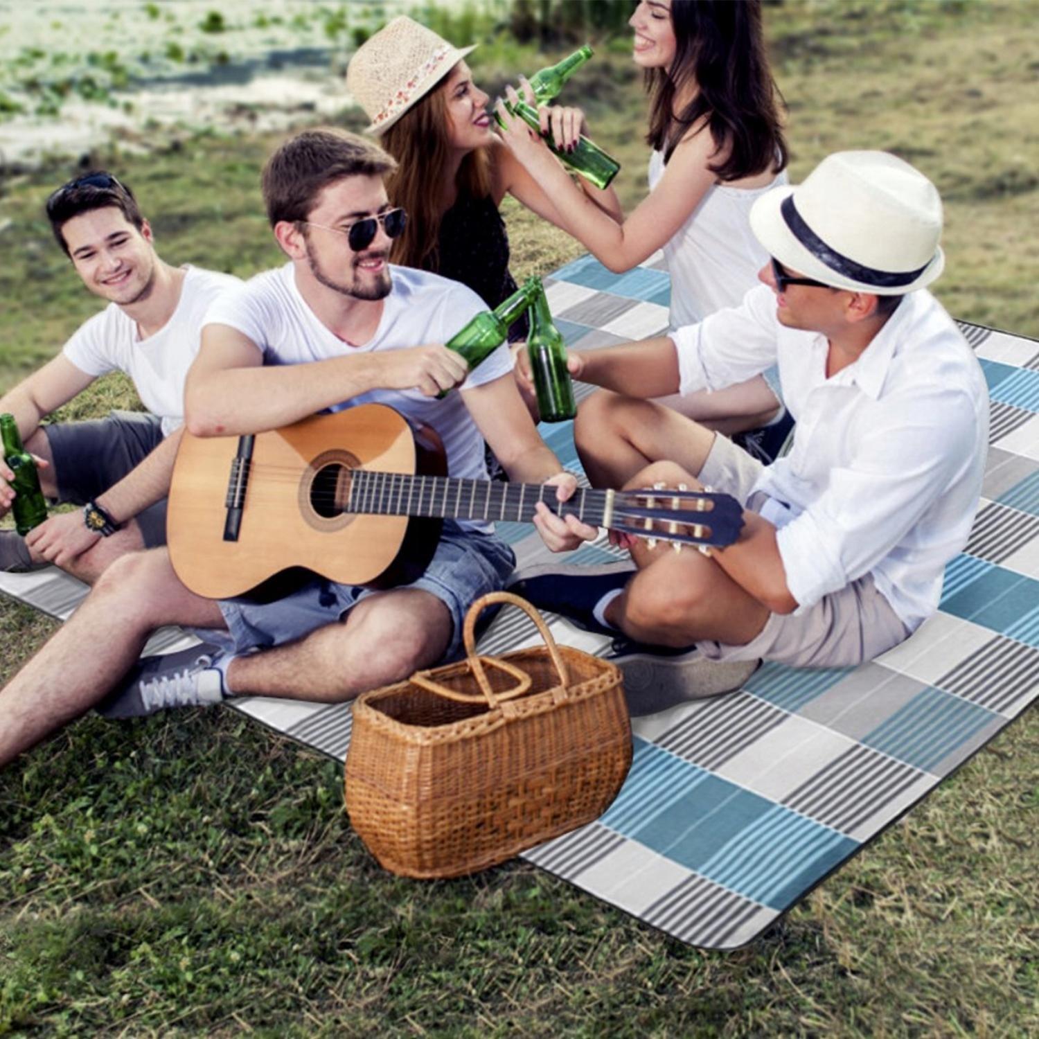 Trizand Couverture de Plage Imperméable 2 x 2 Mètres  