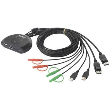 SPEAKA Professional 2-Port USB DisplayportAudiokabel KVM-Umschalter