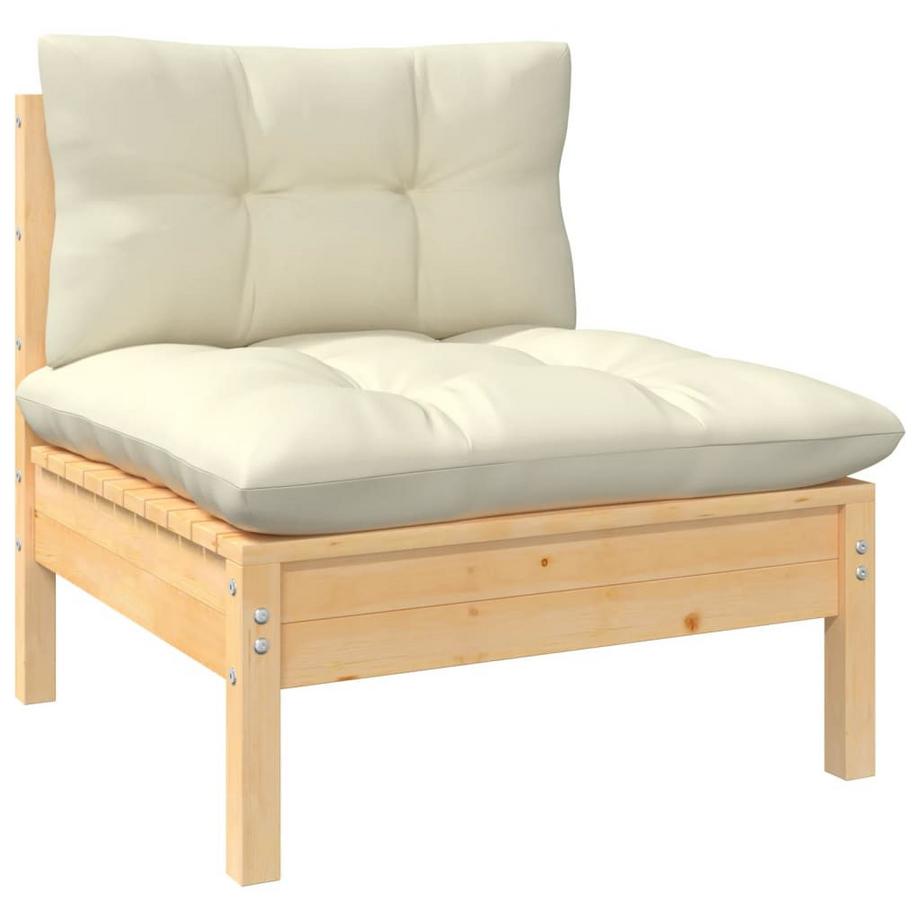 VidaXL Canapé 3 places de jardin bois  
