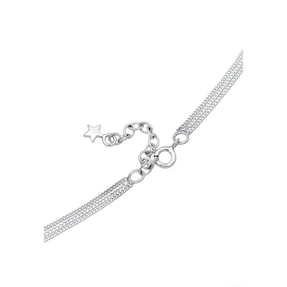 Elli  Halskette Layer Mond Stern Kristalle 