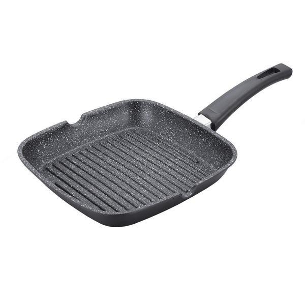 Northio Poêle à griller, revêtement en marbre - 24 cm  