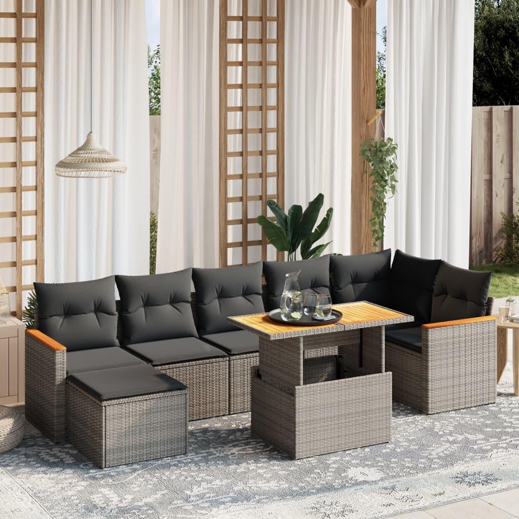 VidaXL set divano da giardino Polirattan  