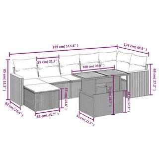 VidaXL Garten sofagarnitur poly-rattan  