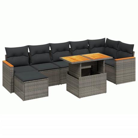 VidaXL set divano da giardino Polirattan  