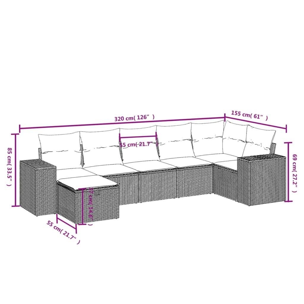 VidaXL Garten sofagarnitur poly-rattan  