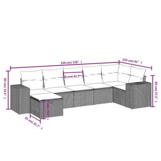 VidaXL Garten sofagarnitur poly-rattan  