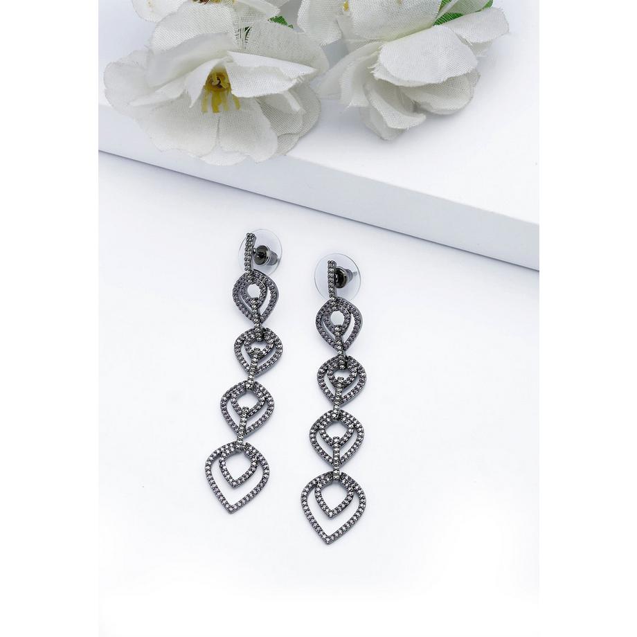 AVANT-GARDE PARIS  Lila Tränentropfen-Hängeohrringe 