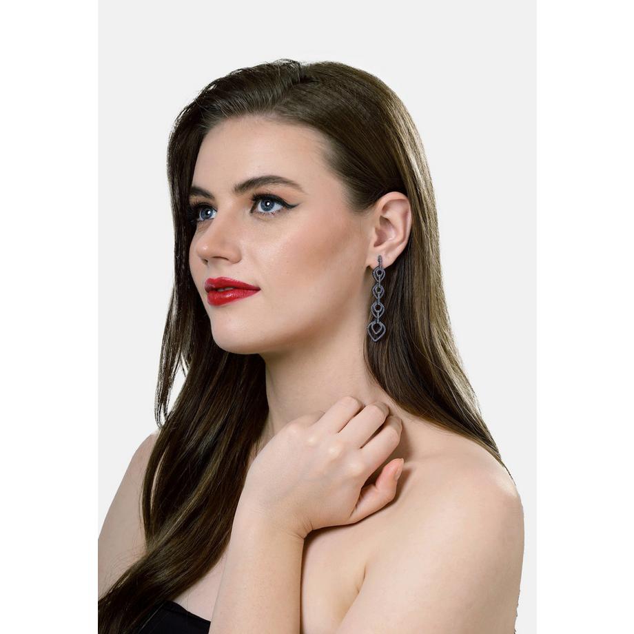 AVANT-GARDE PARIS  Lila Tränentropfen-Hängeohrringe 