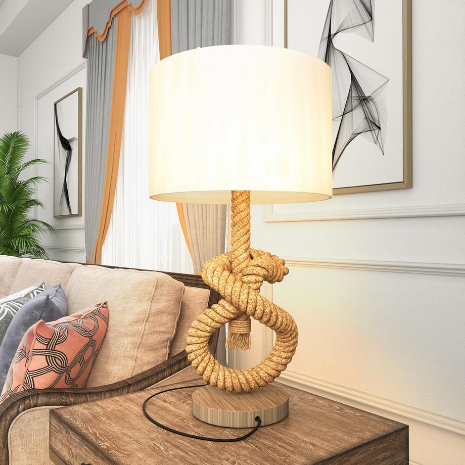 HOMCOM Lampe de table  