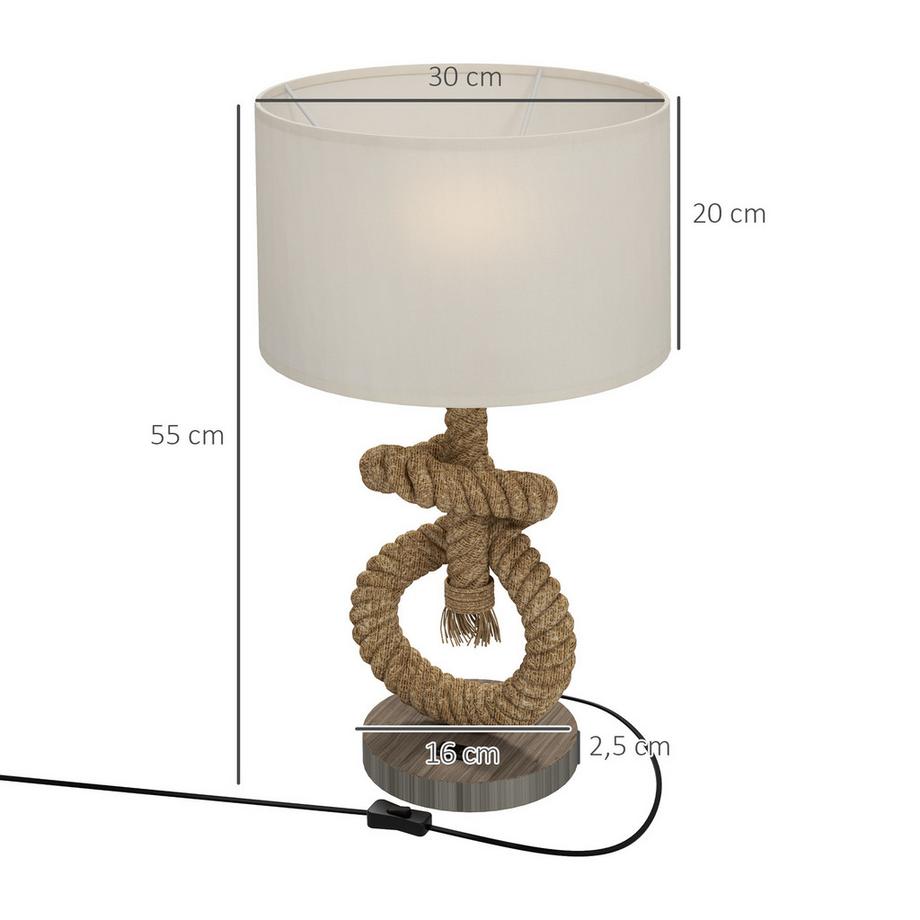 HOMCOM Lampe de table  