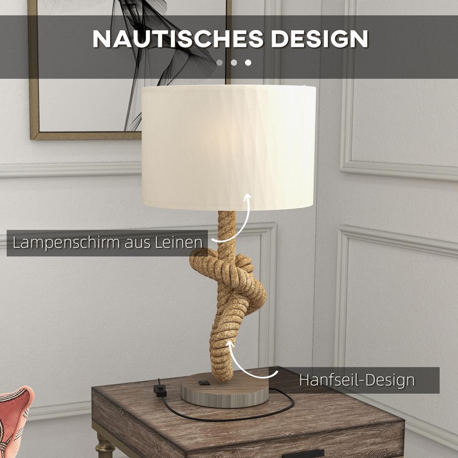 HOMCOM Lampe de table  