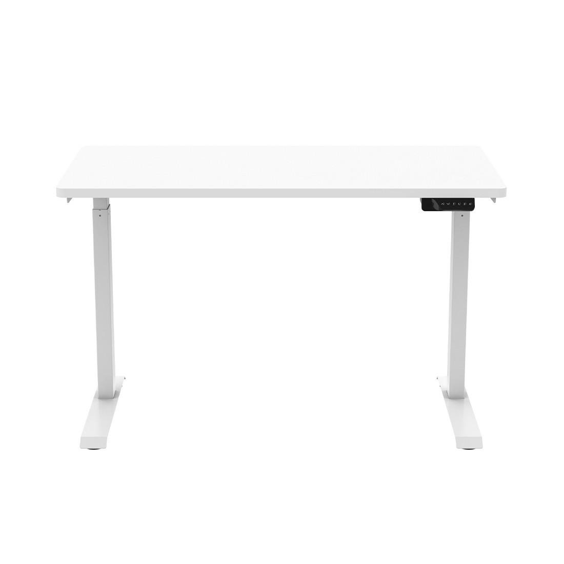 Contini Table de bureau réglable en hauteur 1.2x 0.6m blanc  