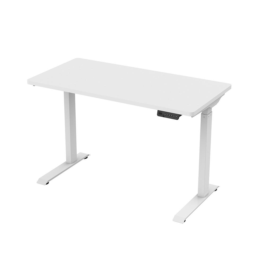 Contini Table de bureau réglable en hauteur 1.2x 0.6m blanc  