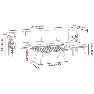 VidaXL Garten-lounge-set akazienholz  