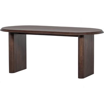 Esstisch Ellips Mangoholz walnut 180x90