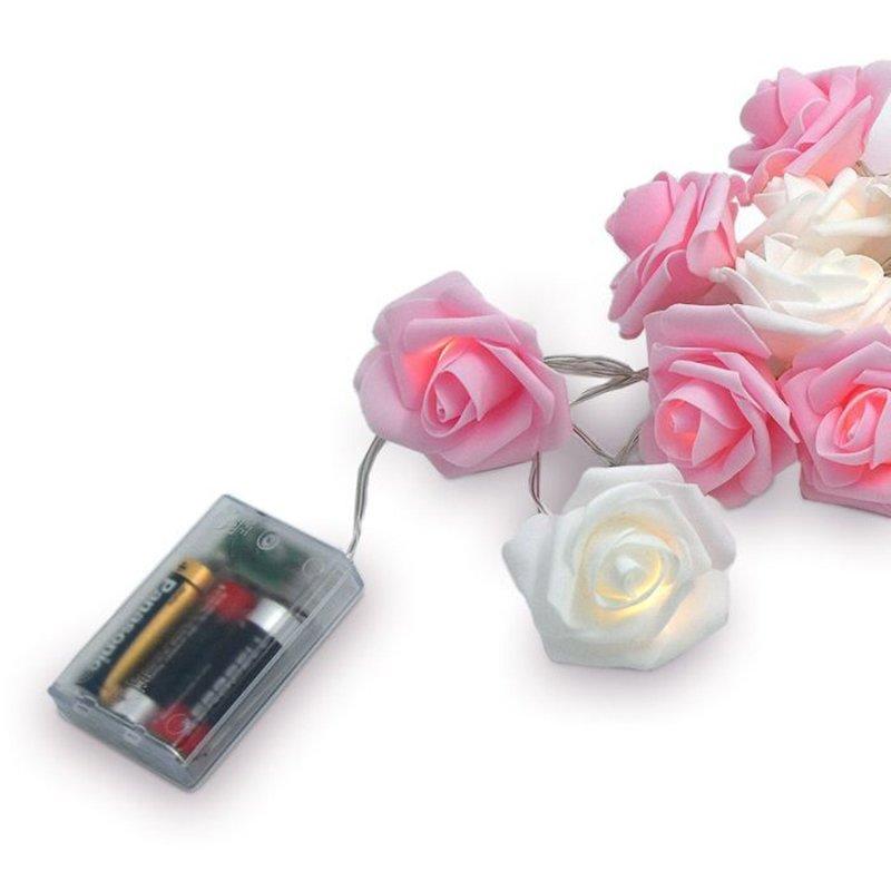 Mikamax Romantische Lichterschleife - Rosen - 20 LED-Lichter  