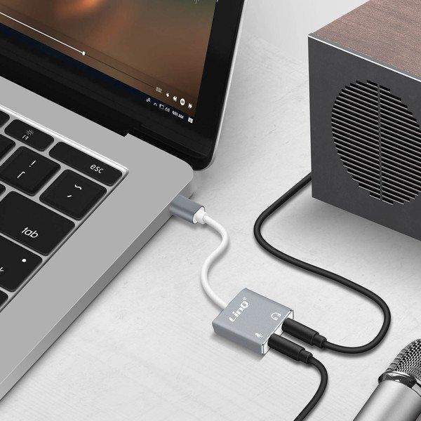 Avizar  Adattatore USB-C per Microfono / Cuffie 