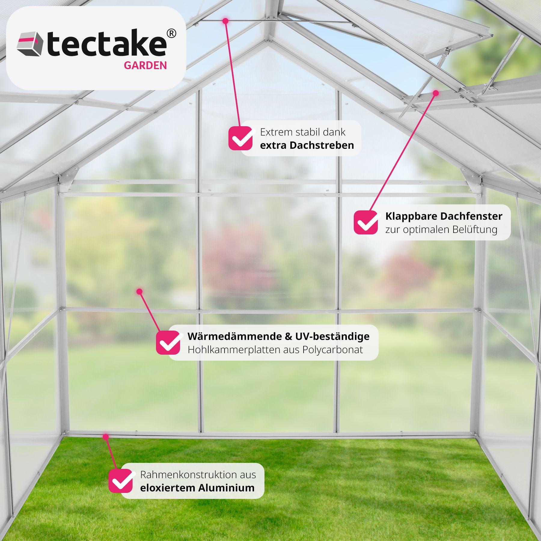 Tectake  Serre de jardin en aluminium 