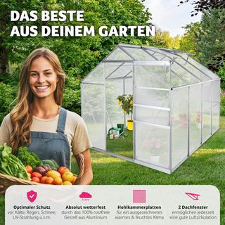 Tectake  Serre de jardin en aluminium 