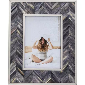 Cornice chevron grigia 13x18cm