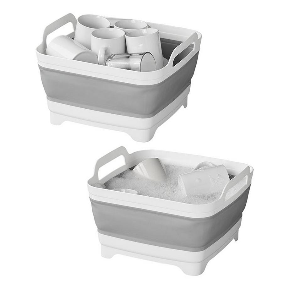 Pricenet Cuve de lavage avec bouchon passoire pliable  