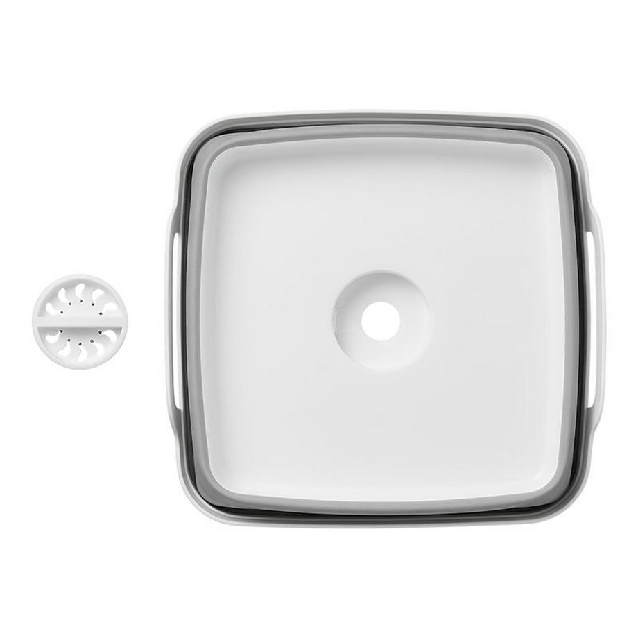 Pricenet Cuve de lavage avec bouchon passoire pliable  