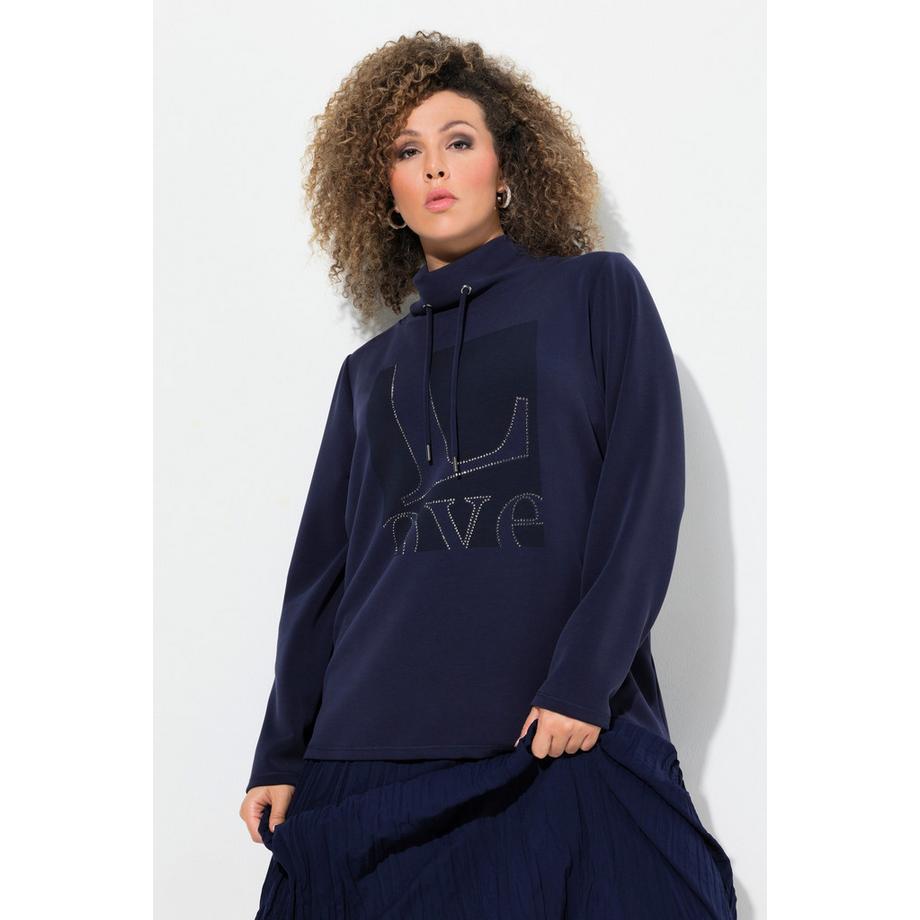 Ulla Popken Love Col Montant Manches Longues Sweat-shirt  