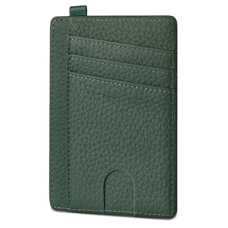 Kreditkarteninhaber RFID-Blockierung Echtes Leder Slim Card Wallet Compact Size Kartenetuis