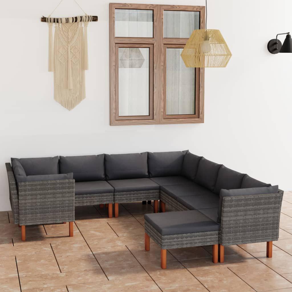 VidaXL Garten-sofa-set poly-rattan  