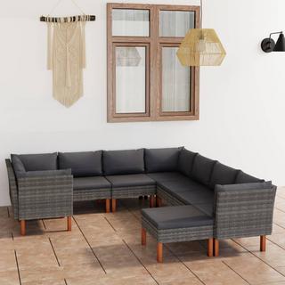 VidaXL Garten-sofa-set poly-rattan  