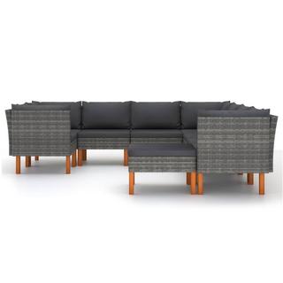 VidaXL Garten-sofa-set poly-rattan  