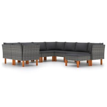 Garten-sofa-set poly-rattan