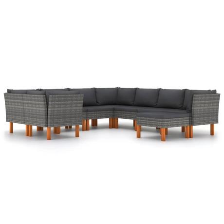 VidaXL Garten-sofa-set poly-rattan  