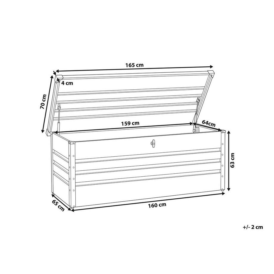 Beliani Aufbewahrungsbox aus Stahl  CEBROSA  