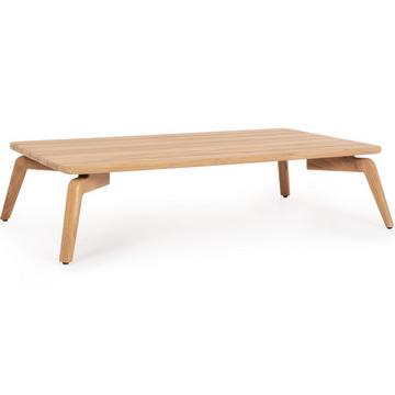 Table basse de jardin Tamires teck naturel 120x70