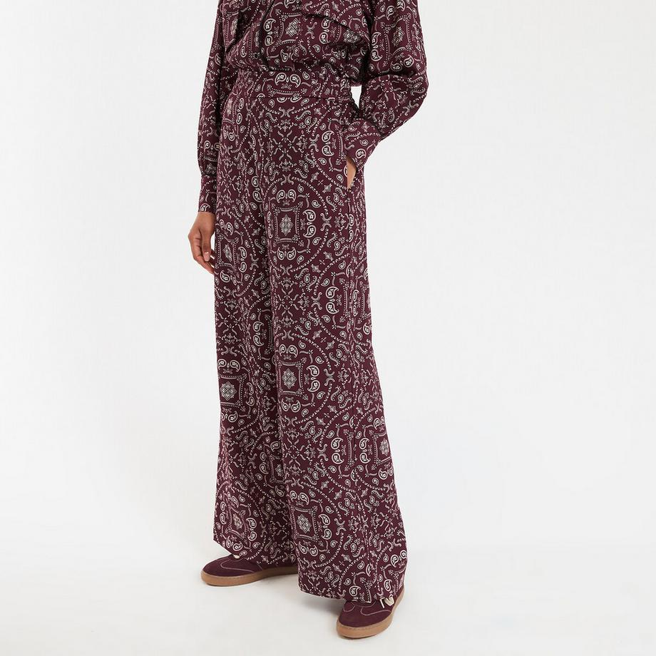 La Redoute Collections Weite Hose mit hoher Taille  