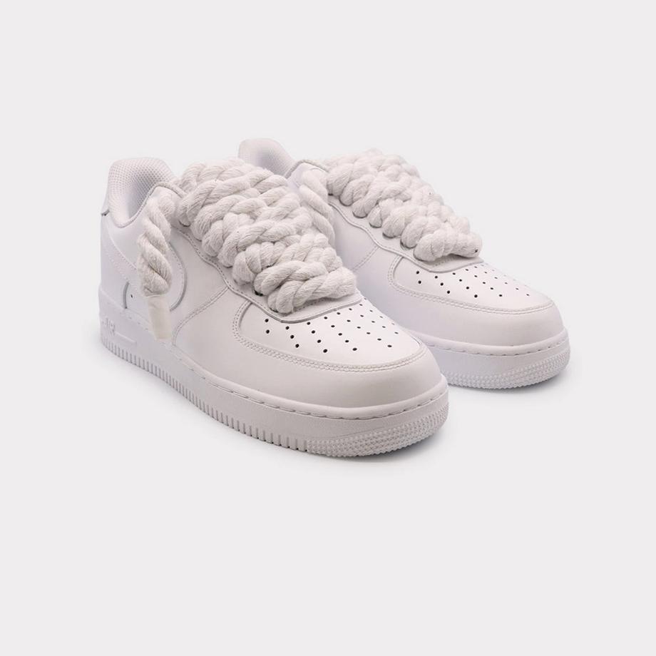 NIKE Air Force 1 Rope Lace White Baskets  