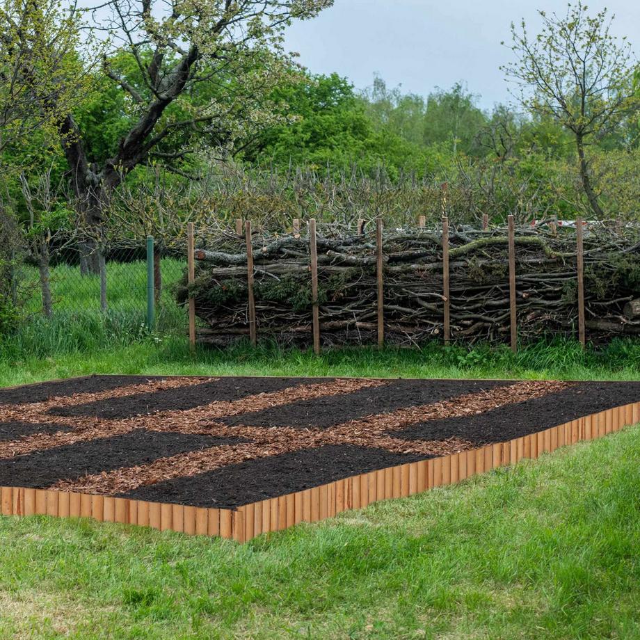 Northix  Bordure de pelouse en bois de 20 cm de hauteur 