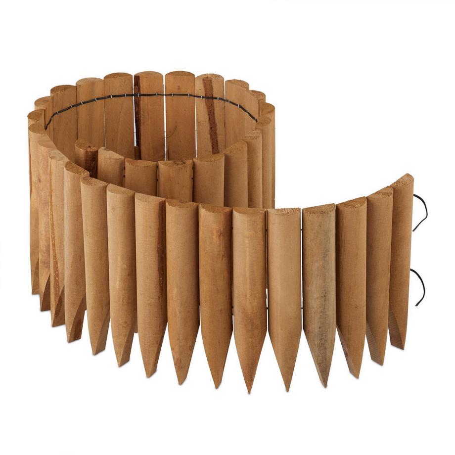 Northix  Bordure de pelouse en bois de 20 cm de hauteur 