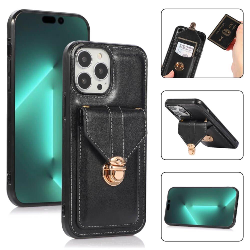 Cover-Discount  iPhone 15 Pro - Schutzhülle Case Mit Tasche Schwarz 