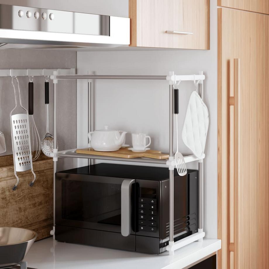 VidaXL Mikrowellenregal aluminium  