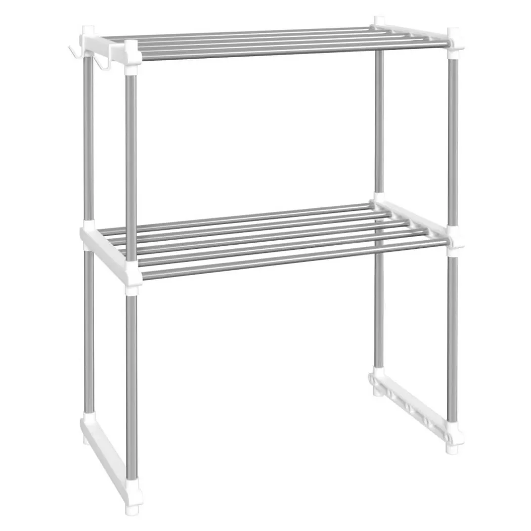 vidaXL Étagère pour micro-ondes blanc 51x27x63 cm aluminium
