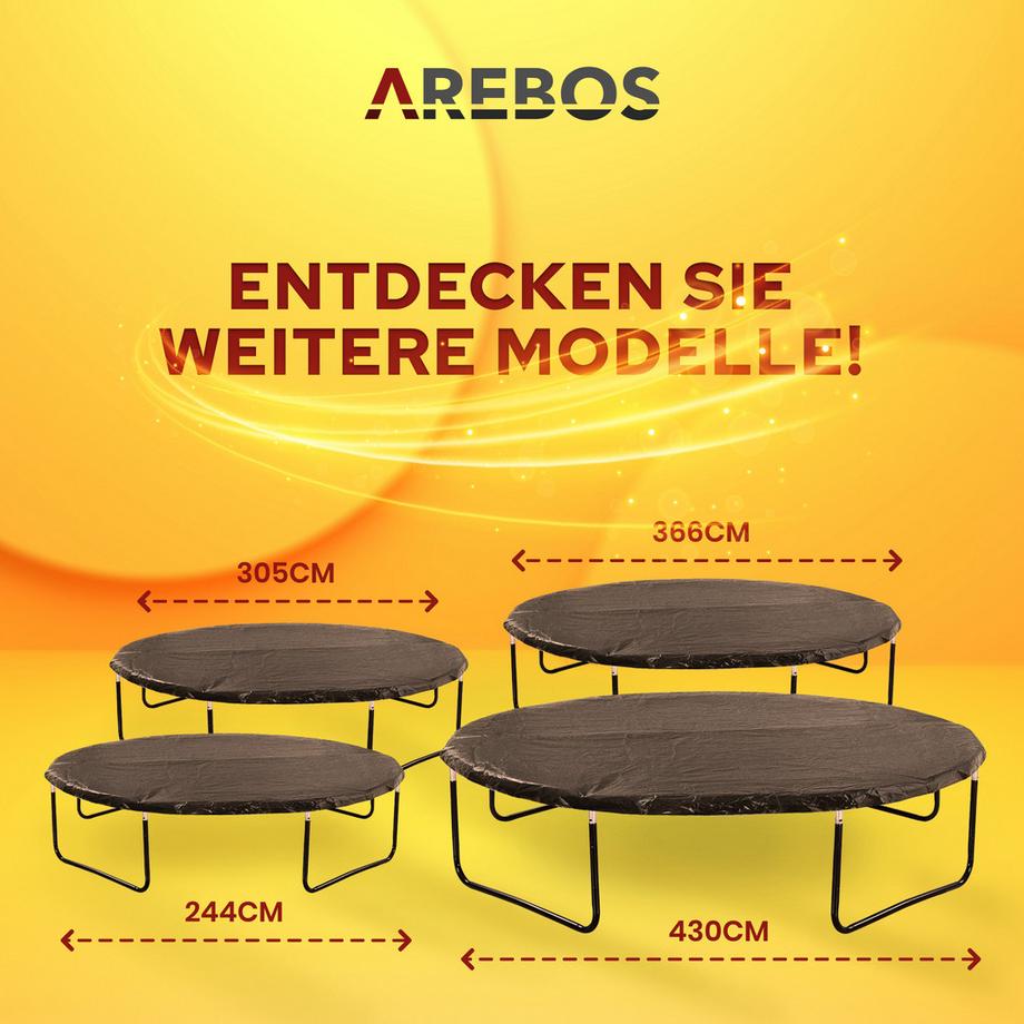 Arebos  Trampolin Abdeckplane Abdeckung Regenschutz 