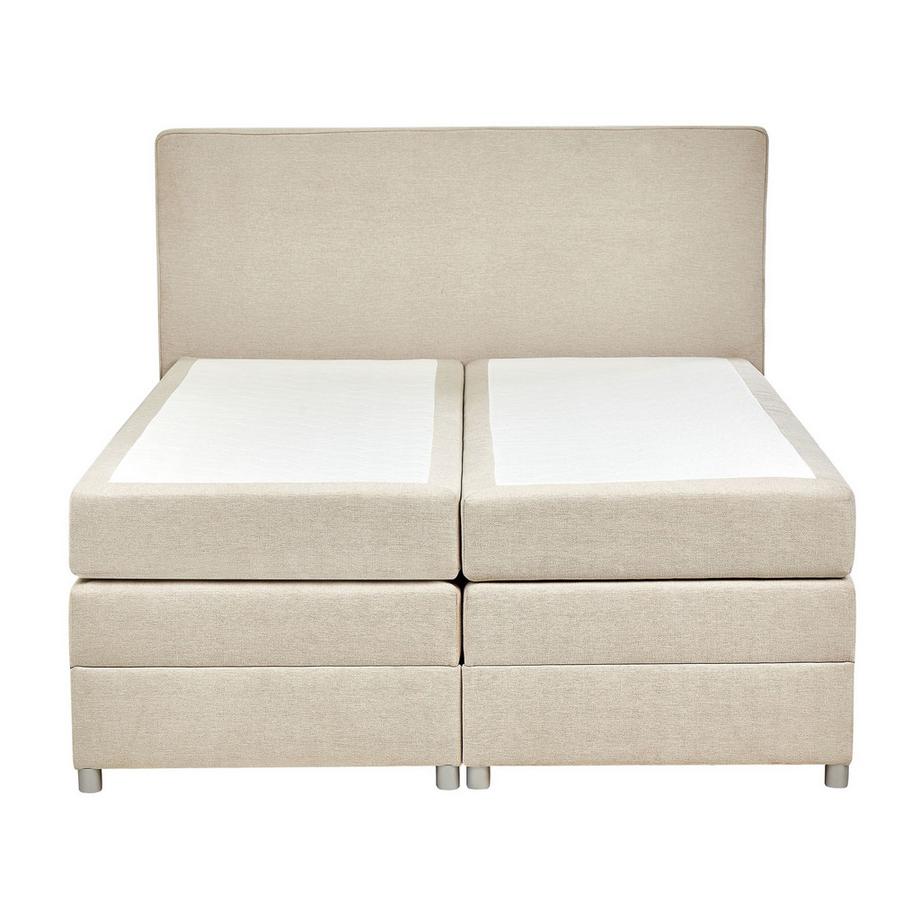 Beliani Lit boxspring avec rangement en Tissu Traditionnel MINISTER  