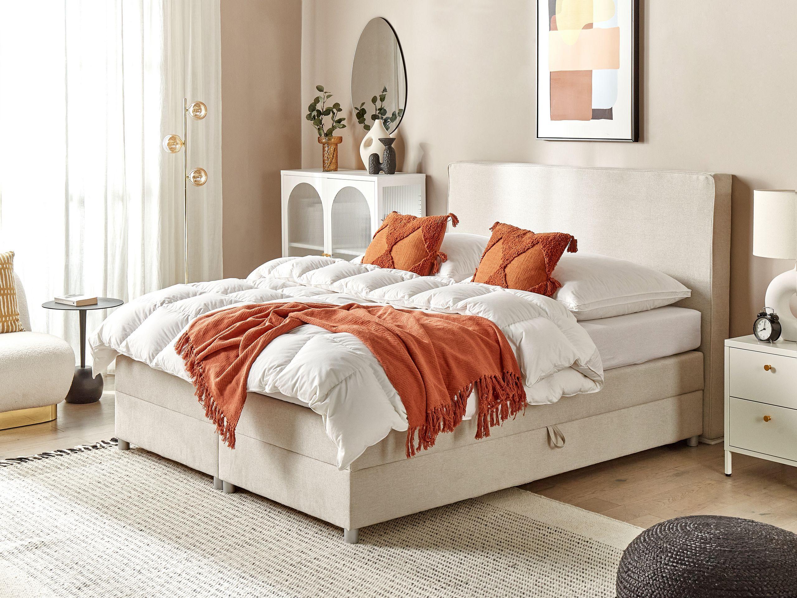 Beliani Boxspring Bett aus Polyester Klassisch MINISTER  