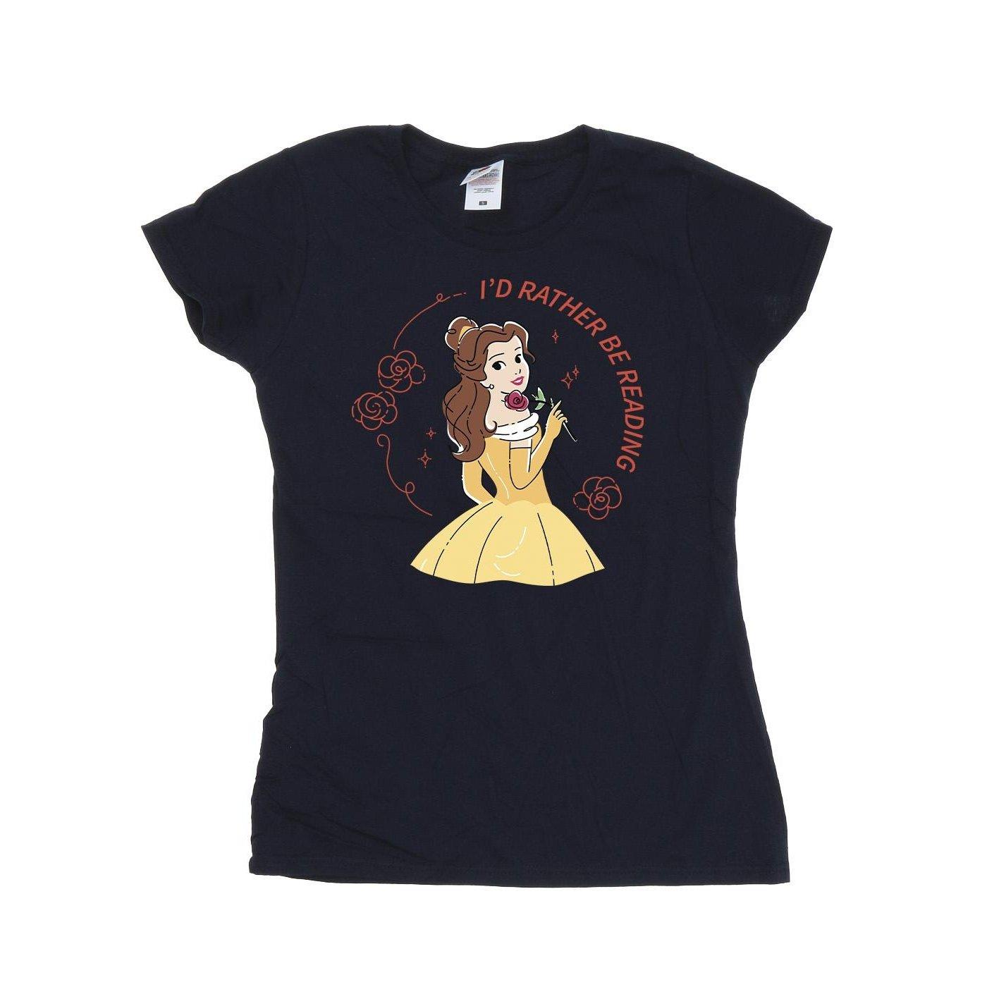 Disney  Beauty And The Beast I'd Rather Be Reading TShirt 