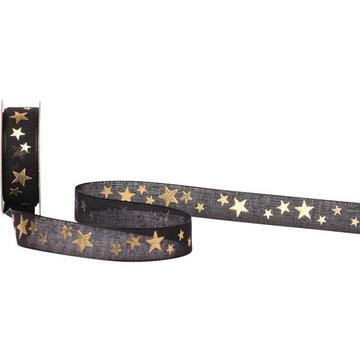 SPYK Band Cubino Étoiles 1031.1654 16mmx3m Schwarz-Gold