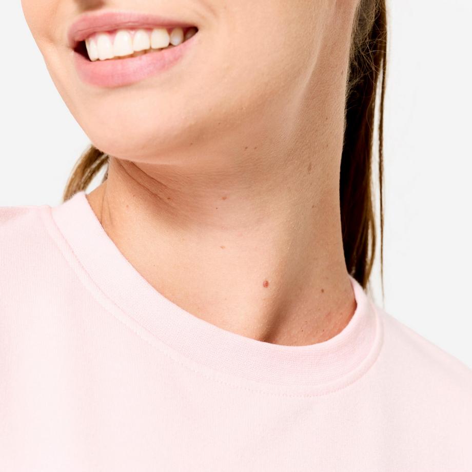 DOMYOS  Sweat-shirt femme col rond coton 