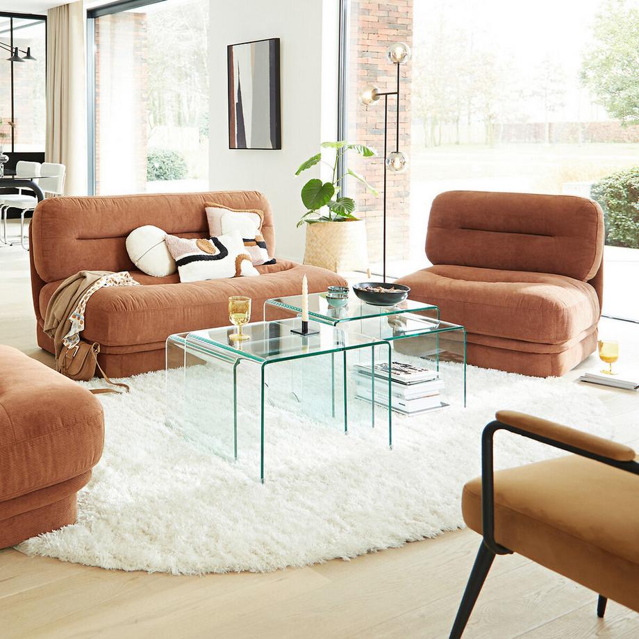 La Redoute Intérieurs Ausziehbare Couchtische aus gehärtetem Glas  