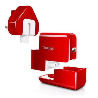 twelve south  PlugBug World adaptateur de puissance & onduleur Intérieure 10 W Rouge, Blanc 